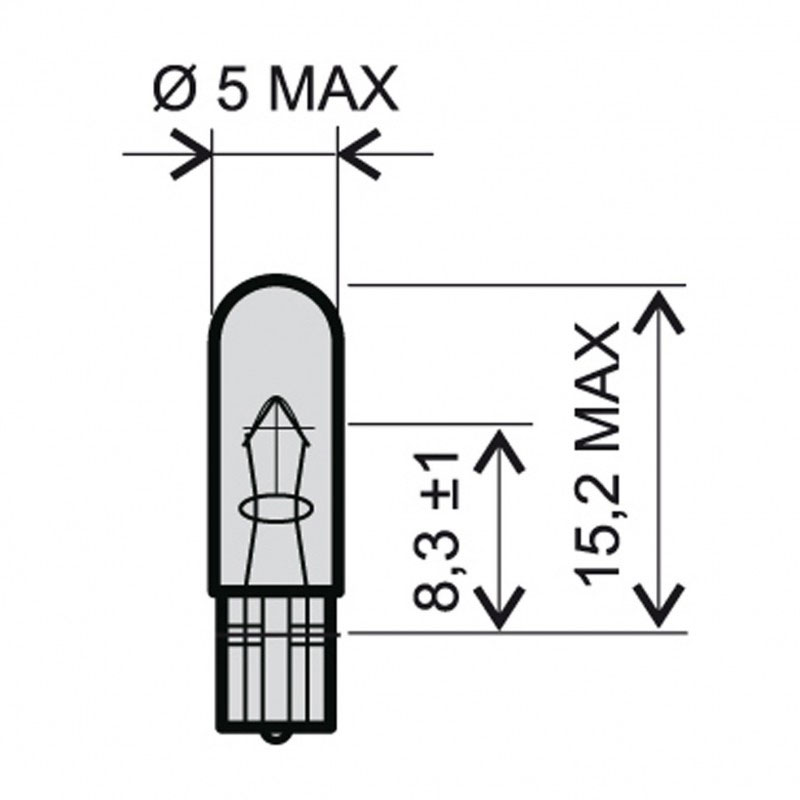 VDO glödlampa 24V /1,2 W röd - 1