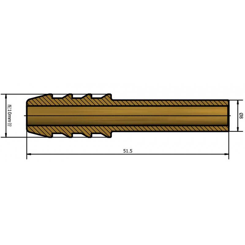 Slangestuds til gashane og 10-12mm slange - 1