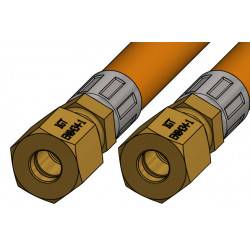 Gasslange 0,6m, til 8mm rør begge ender