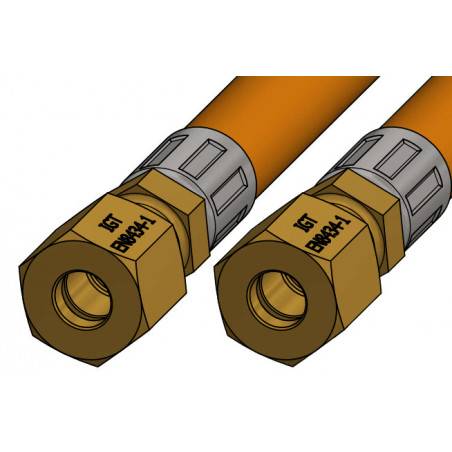 Gasslange 0,6m, til 8mm rør begge ender