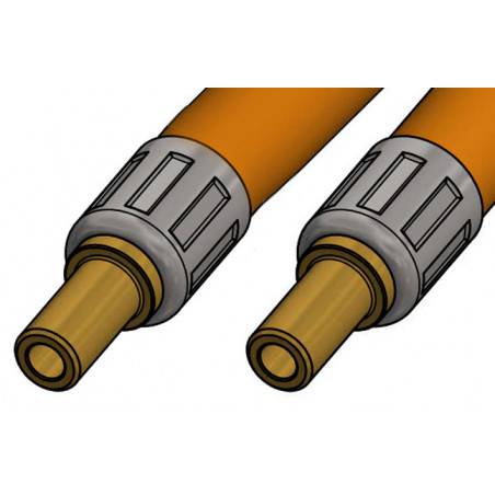 Gasslange 0,8m, 8mm studs begge ender - 1