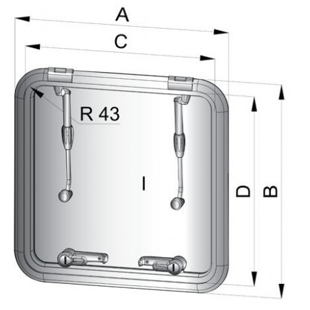 Altus utrymningslucka - modell 1