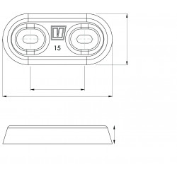 VETUS hull anode type 15, aluminium, excl. connection kit