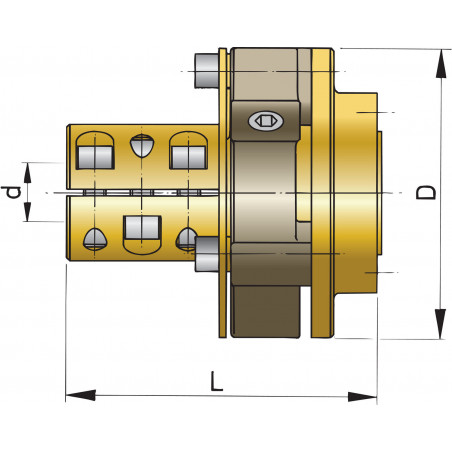 VETUS flexibel koppling BULLFLEX 1, axel 1"