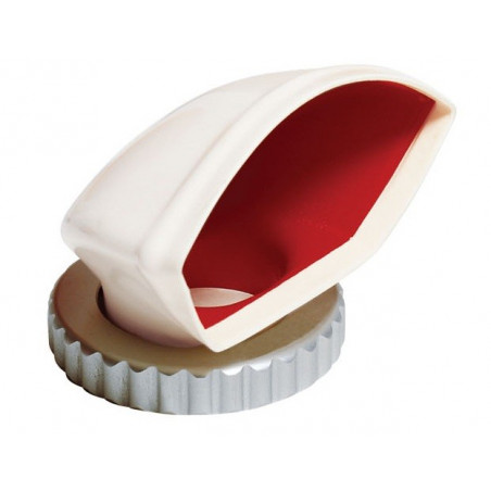 VETUS cowl ventilator DONALD 2, 75 mm, white PVC, red interior