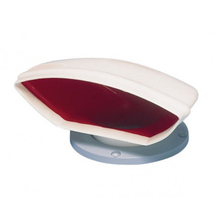 VETUS cowl ventilator DONALD S, 75 mm, white PVC, red interior