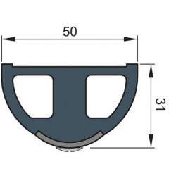 Base profile for rubbing strake