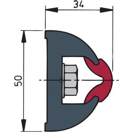 Base profile for rubbing strake