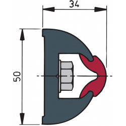 Base profile for rubbing strake