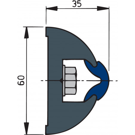 Base profile for rubbing strake