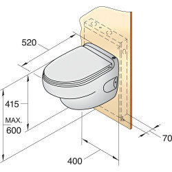 Toalett HATO, 110 V