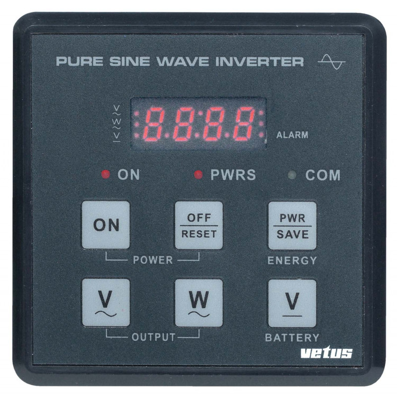 VETUS fjärrkontrollpanel för 12/24 V växelriktare