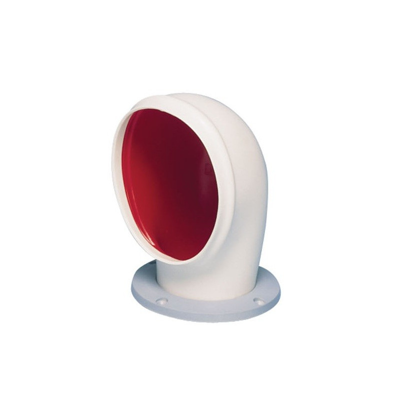 VETUS cowl ventilator JERRY S, 75 mm, white PVC, red interior