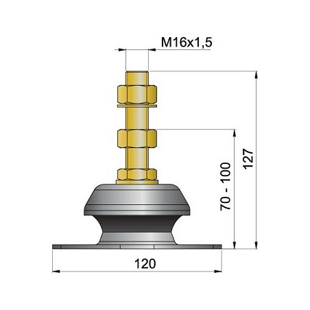 Flexibelt motorfäste typ 35V