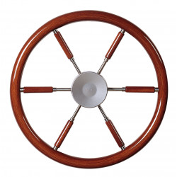 VETUS steering wheel with mahogany rim and spokes, 450 mm - 17"