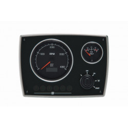 Snygg motorpanel i aluminium, 12 volt (0-4000 rpm)