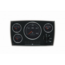 Stylish aluminium engine panel with “Black” gauges, 12 Volt, (0-5000rpm).