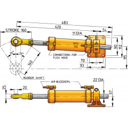 VETUS hydraulcylinder för 10 mm rör