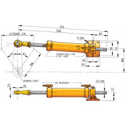 VETUS hydraulcylinder för 10 mm rör