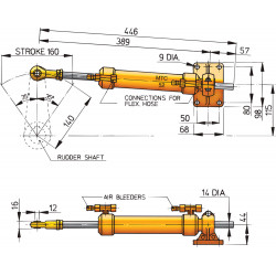 VETUS hydraulic cylinder for 10 mm tubing