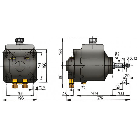 VETUS axial plunger pump with 7 plungers