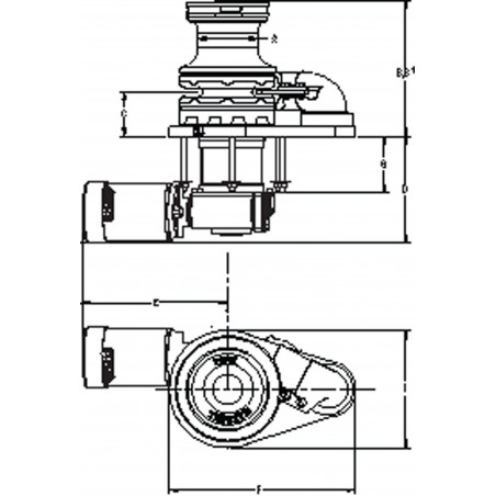 MAXWELL 3500 VWC 12 V 100TDC CW BB, kedjehjul för 8-13 mm kedja