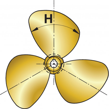 VETUS 3-bladig propeller P3C, 12" x 10", högerhänt