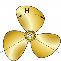 VETUS 3-bladig propeller P3C, 17" x 19", vänsterhänt