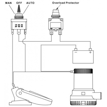 Seaflo flydekontakt 20A - 4