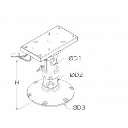 Stol piedestal 10''