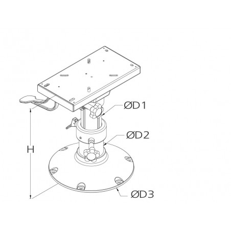 Stol piedestal 10''