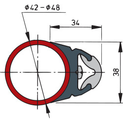 Rubbing strake for steel boats