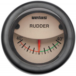 VETUS rudder position indicator, cream, 12/24 V, cut-out size 52mm