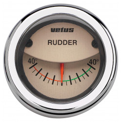 VETUS rudder position indicator, cream, 12/24 V, cut-out size 52mm