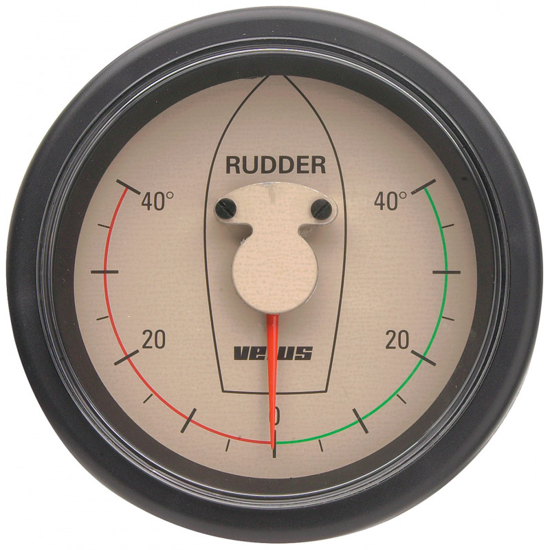 VETUS rudder position indicator, cream, 12/24 V, cut-out size 107mm