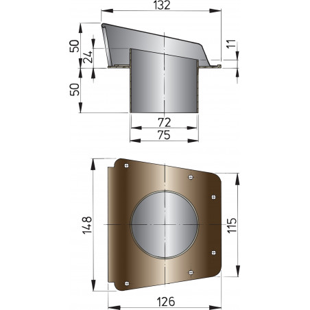 VETUS shell ventilator SCIROCCO (incl. plastic baseplate)