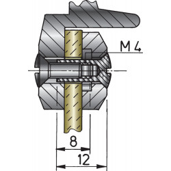 VETUS screw-in cover with thread M4, S/S, packet of 50 pieces