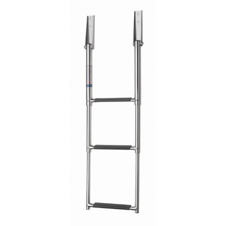 Telescopic ladder Stainless steel (AISI 316). Available with 3 steps.