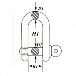 Sjækel type D galvaniseret - 1