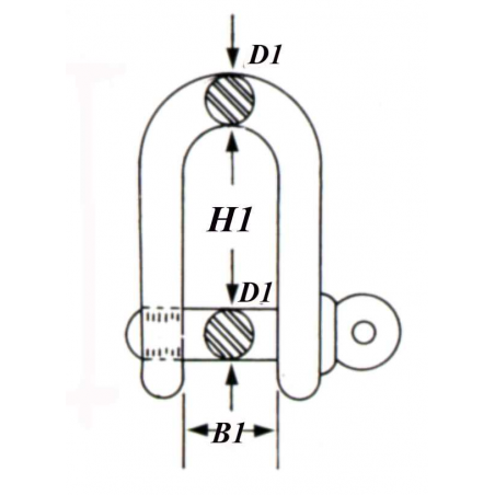 Schackel typ D galvaniserad - 2