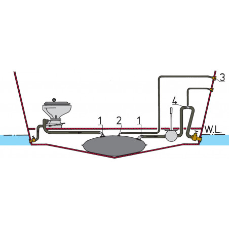 VETUS flexible waste water tank 100 litre