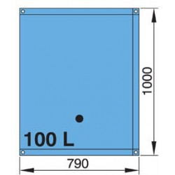 VETUS 100 l drinking water tank, incl. 16/38 mm hose connections