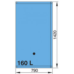 VETUS 160 l drinking water tank, incl. 16/38 mm hose connections