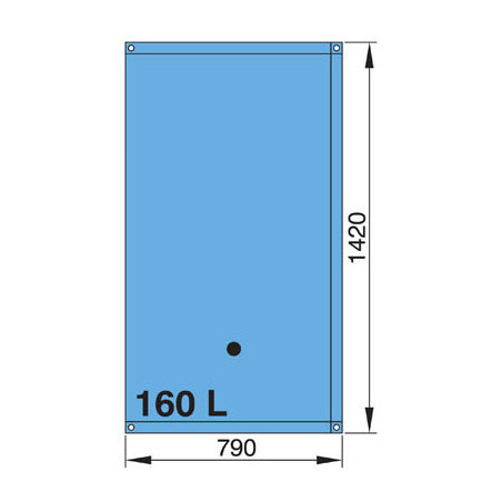 VETUS 160 l drinking water tank, incl. 16/38 mm hose connections