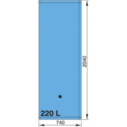 VETUS 220 l drinking water tank, incl. 16/38 mm hose connections