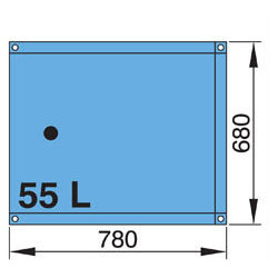 VETUS 55 l drinking water tank, incl. 16/38 mm hose connections