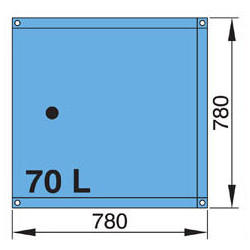 VETUS 70 l drinking water tank, incl. 16/38 mm hose connections