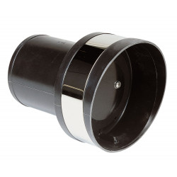 VETUS plastic transom exhaust connection with check valve, 90 mm