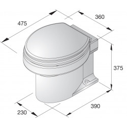 TMW marine toilet, 12 V