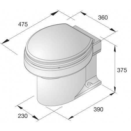 TMW marine toilet, 24 V